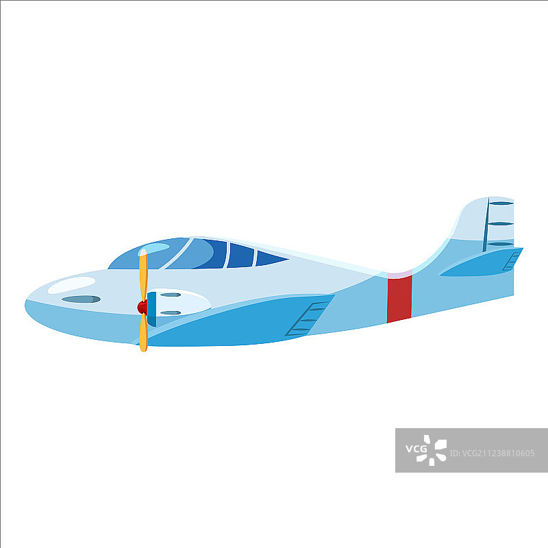 蓝色卡通个人速度飞机图片素材