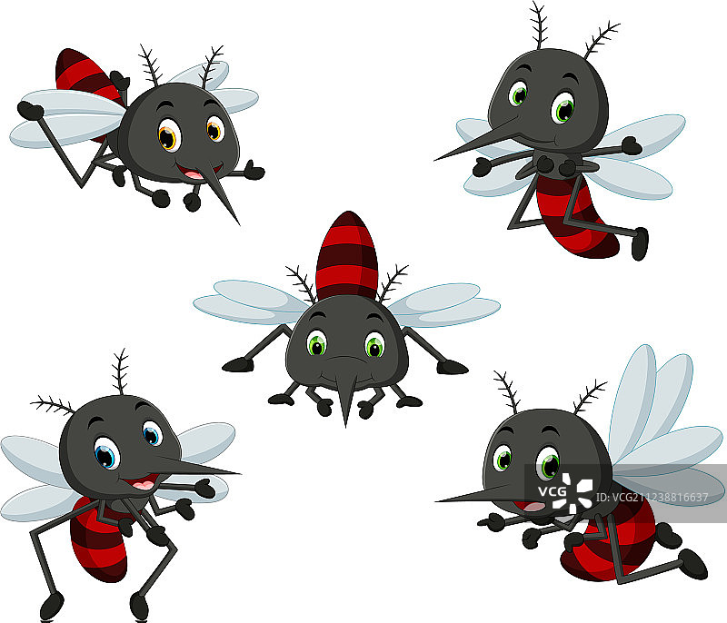 蚊子卡通素材合集图片素材