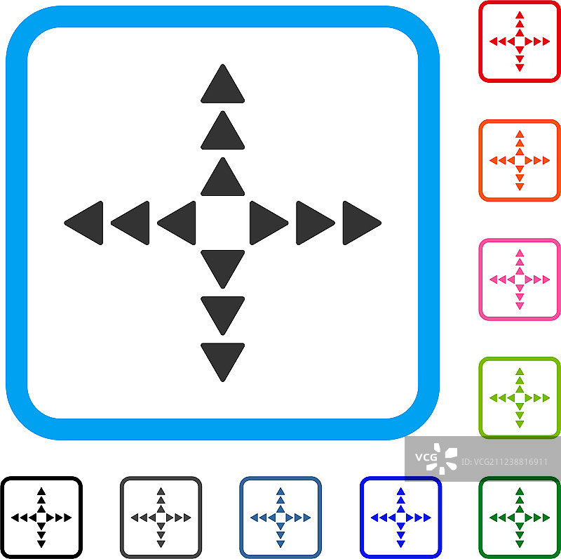 带框的室外方向图标图片素材