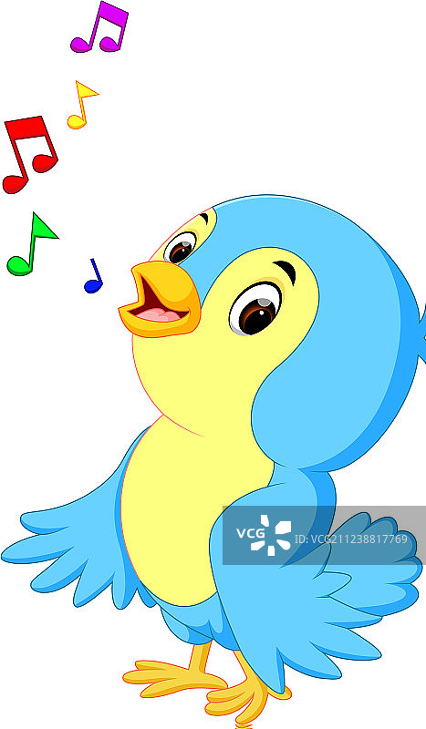 可爱的卡通鸟图片素材