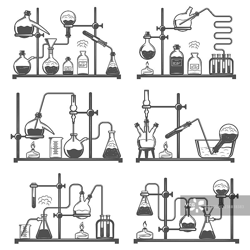 单色实验室研究元素素材图片素材