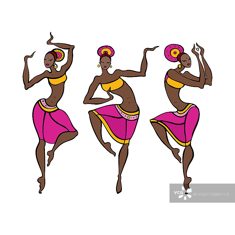 民族风格跳舞的女人图片素材