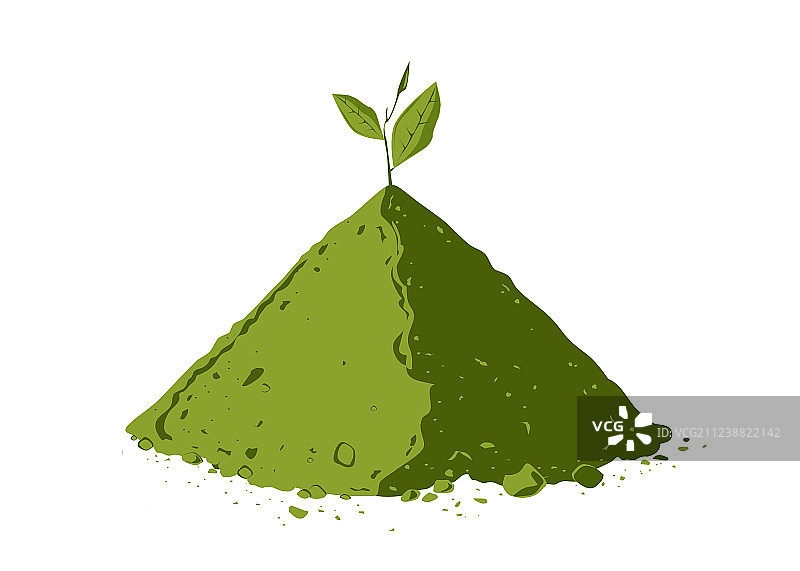 抹茶粉和茶叶堆图片素材