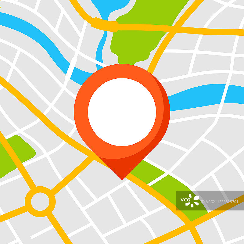 带有标记的抽象城市地图背景图片素材