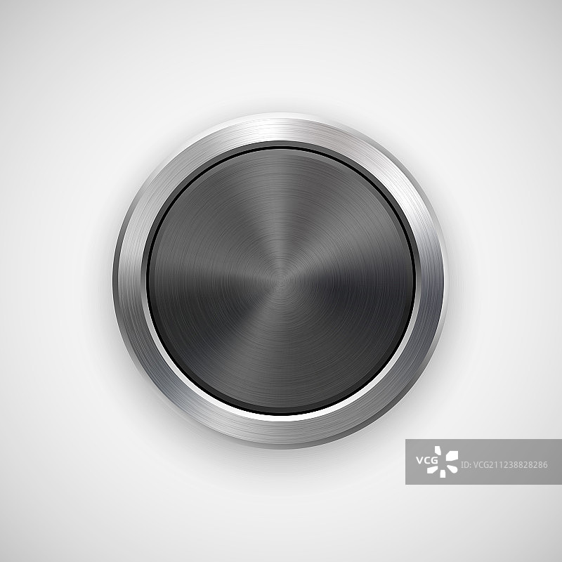 黑色抽象科技圆形金属徽章图片素材