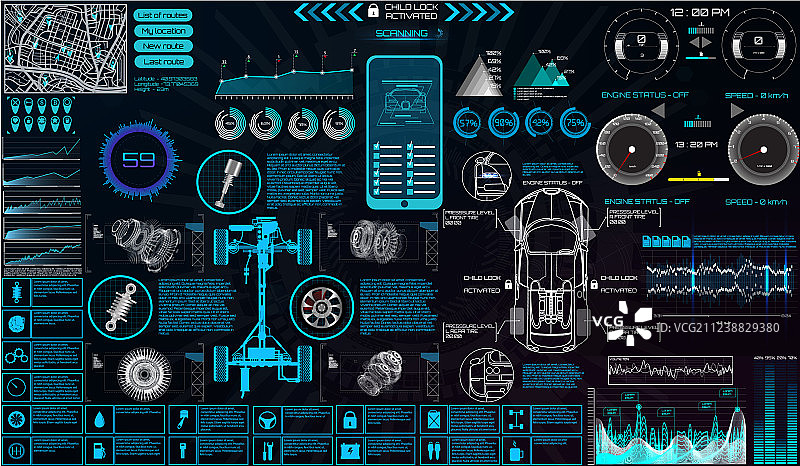 汽车应用HUD风格汽车服务图片素材