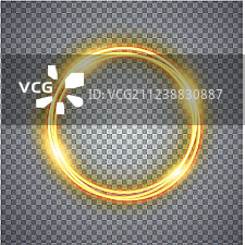 魔法金色光圈效果图片素材