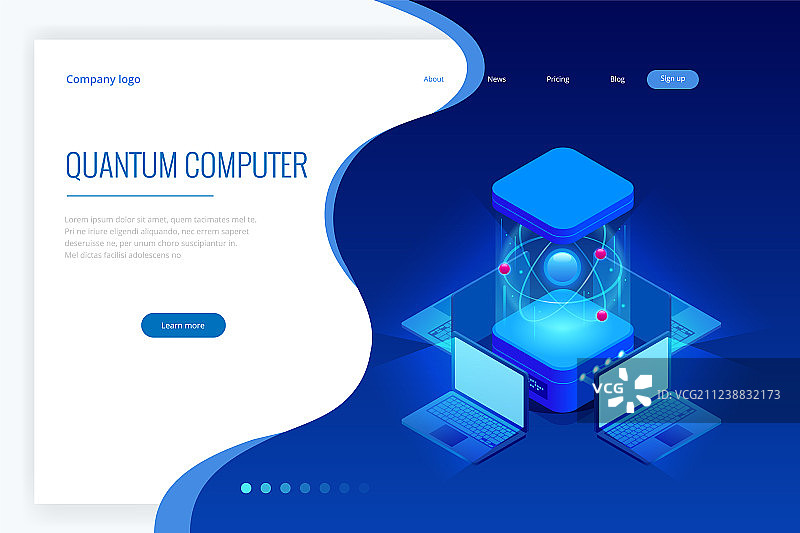 2.5D量子计算或超级计算图片素材