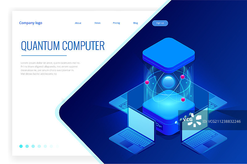 2.5D量子计算或超级计算图片素材