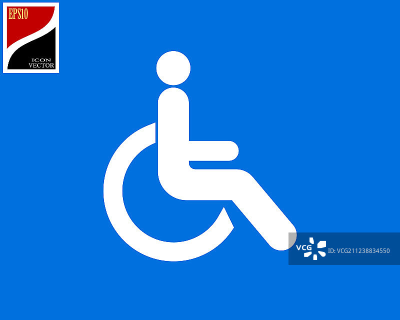 轮椅上的残疾人图标图片素材