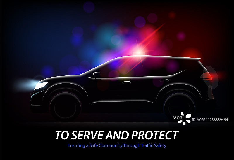 警车灯光背景图片素材