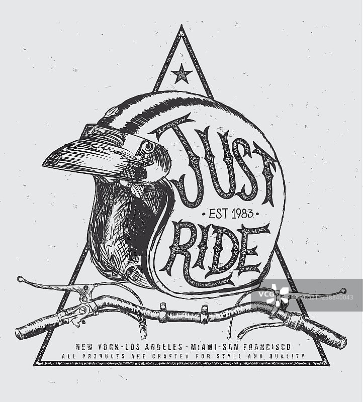 带有车把和消音器的骑行头盔图片素材