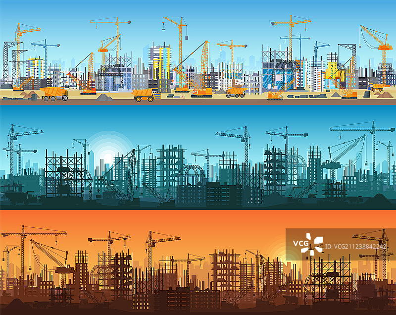 城市或网站建设banner图片素材