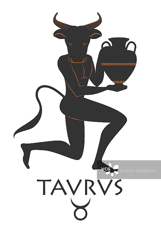 古希腊风格的金牛座图片素材