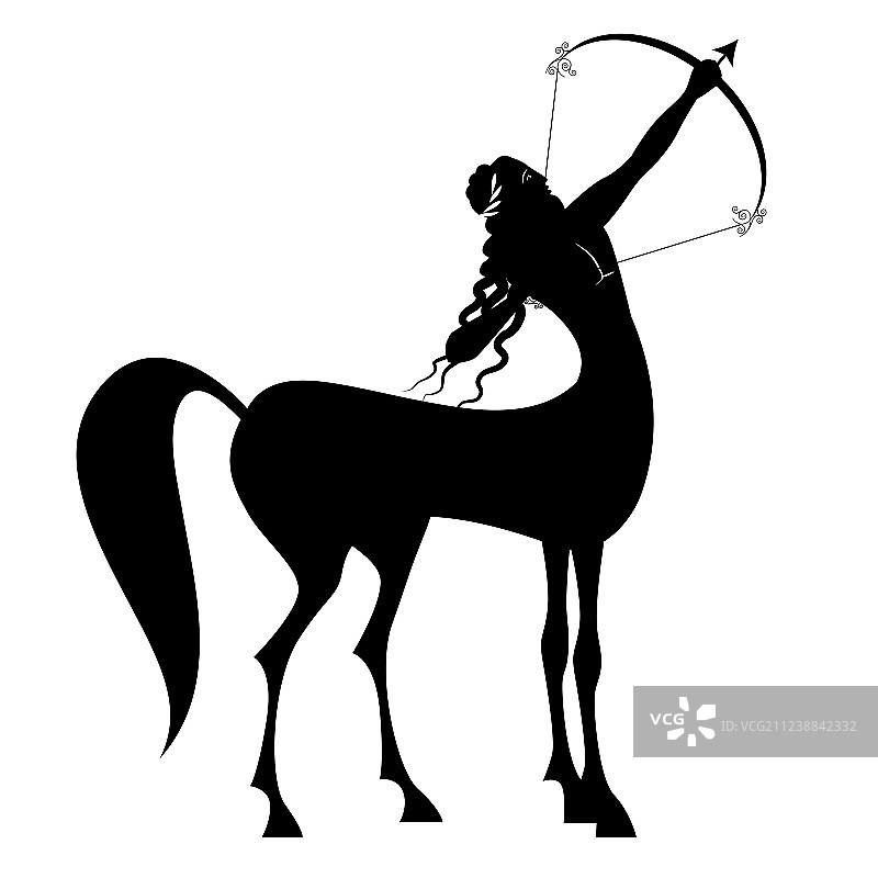 古希腊风格的射手座图片素材