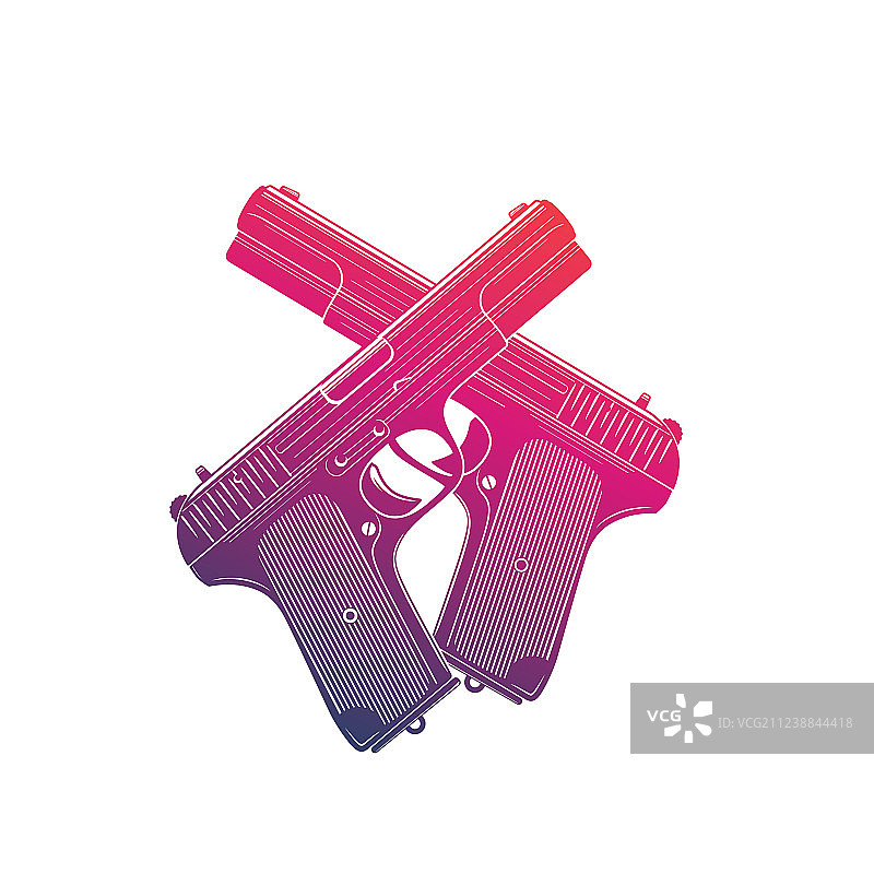 白色背景下的旧苏联手枪图片素材