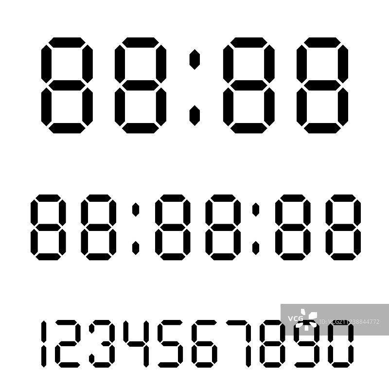 数字时钟计算器闹钟数字图片素材