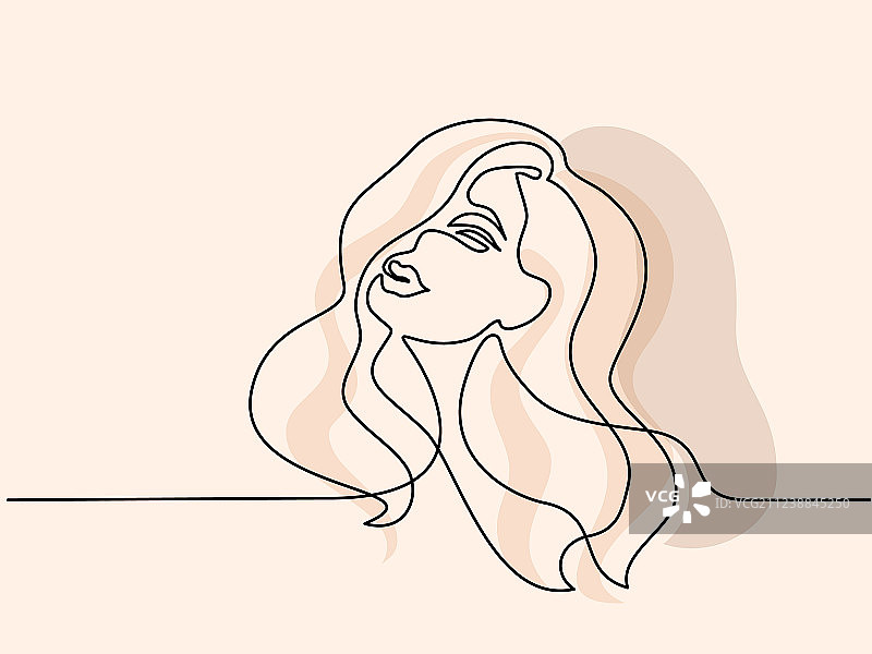 年轻漂亮女人的抽象肖像特写图片素材