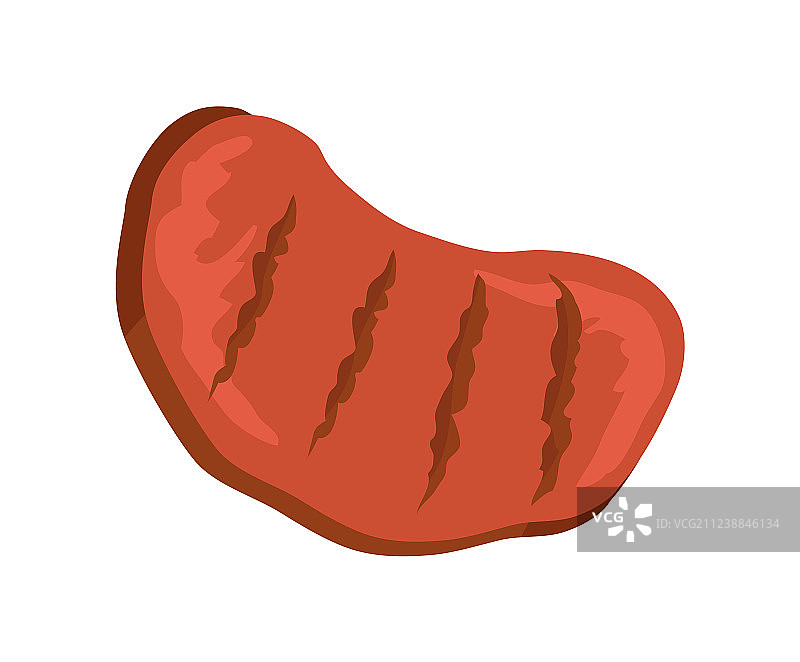 烧烤牛排菜肴（彩色）图片素材