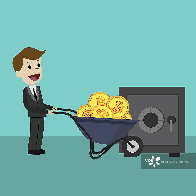 加密货币市场上的商人或经理人图片素材