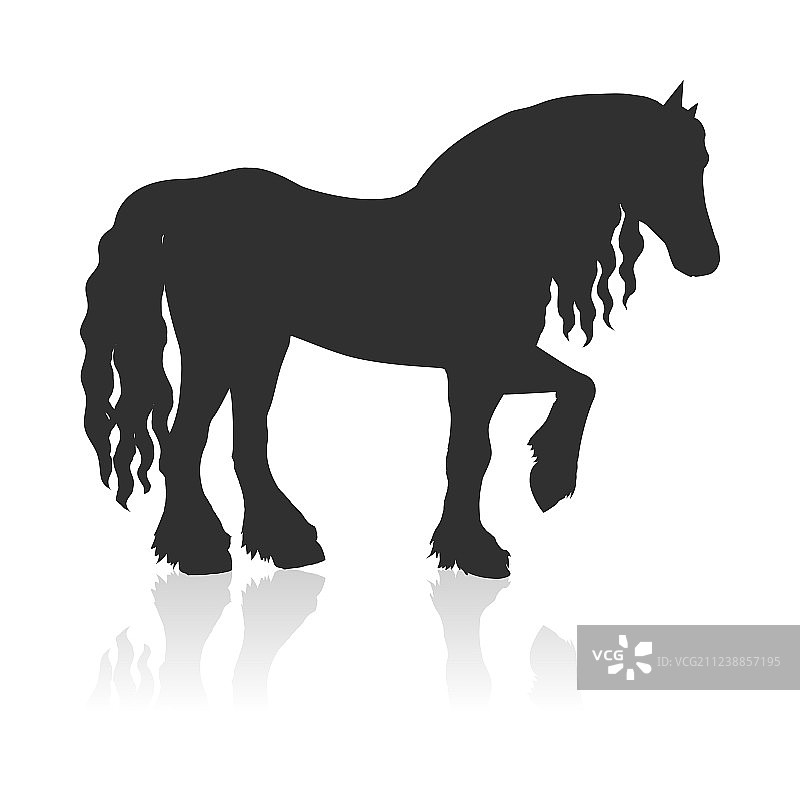 扁平风格挽马图片素材