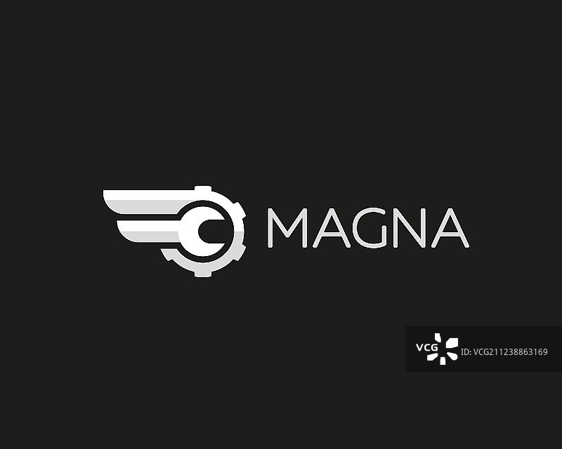 扳手齿轮抽象现代标志设计图片素材