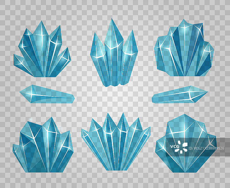 透明背景上的冰晶图片素材