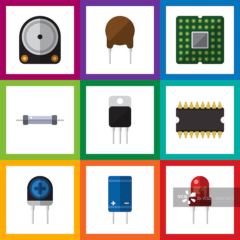 扁平风格硬盘元件图案图片素材