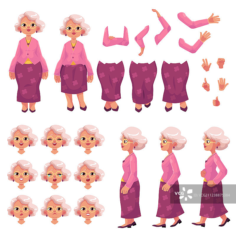 老年妇女角色创建合集图片素材