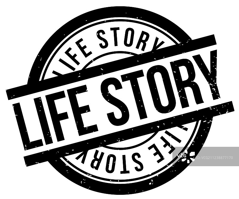 生活故事橡胶印章图片素材