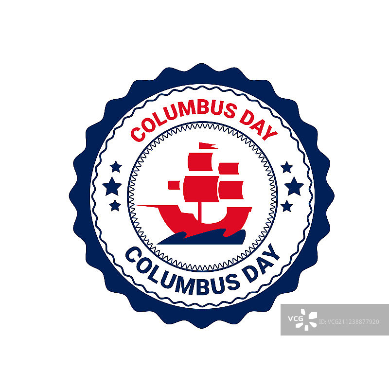 哥伦布日美国节日问候图片素材