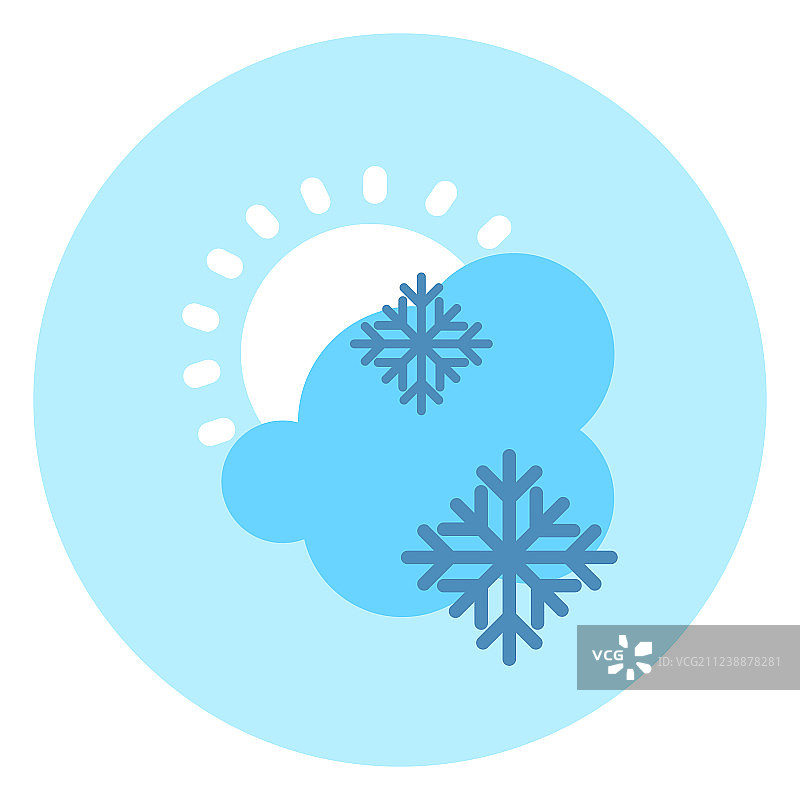 天气图标：云、太阳、雪、预报图片素材