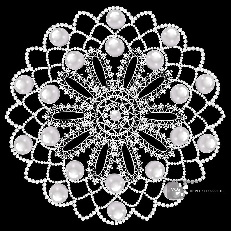 曼陀罗胸针珠宝几何设计元素图片素材