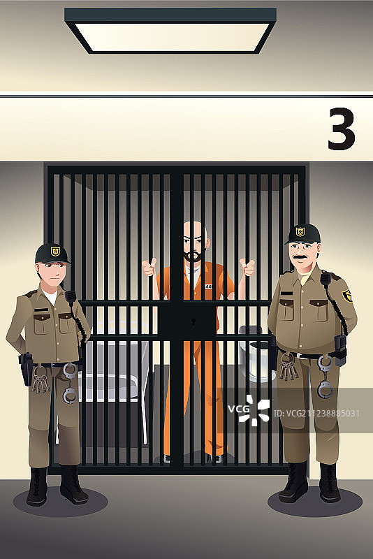 监狱里的囚犯图片素材