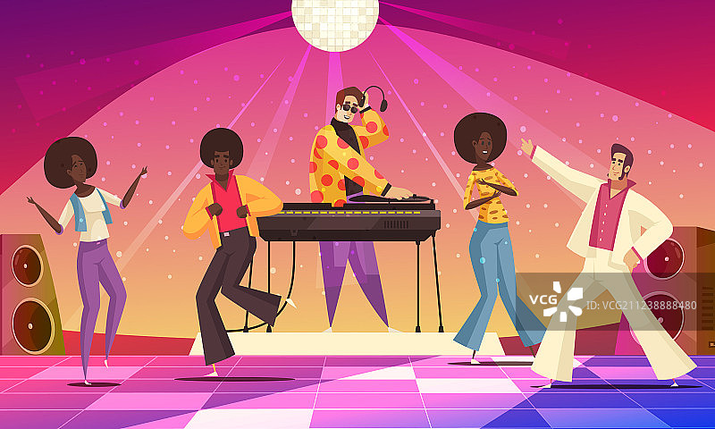 迪斯科派对欢乐背景图片素材