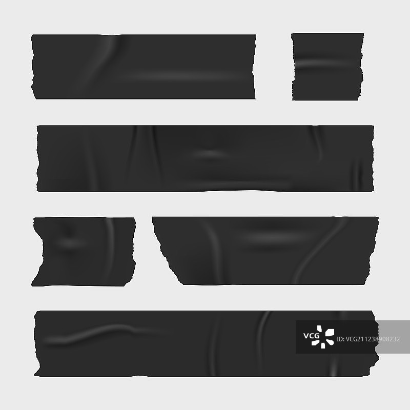 逼真的管道胶带条纹套装图片素材