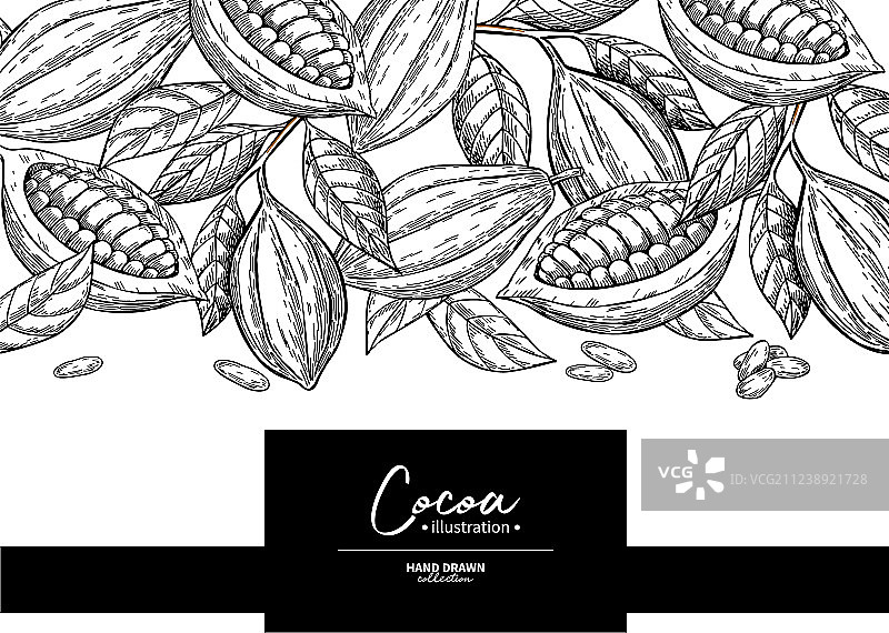 可可边框超级食品绘画模板图片素材