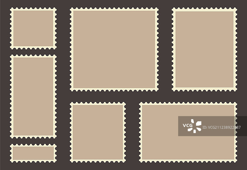 空白邮票套装复古邮票图片素材