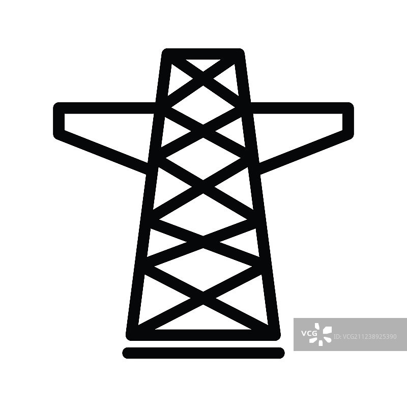 白色背景上的电塔图标图片素材