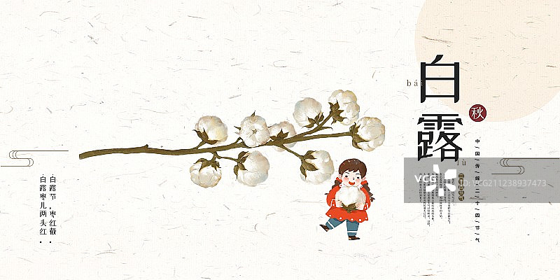 中国风白露二十四节气展板图片素材