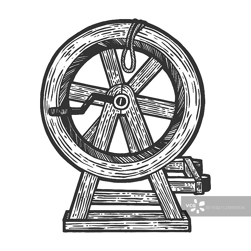 车轮刑具草图图片素材