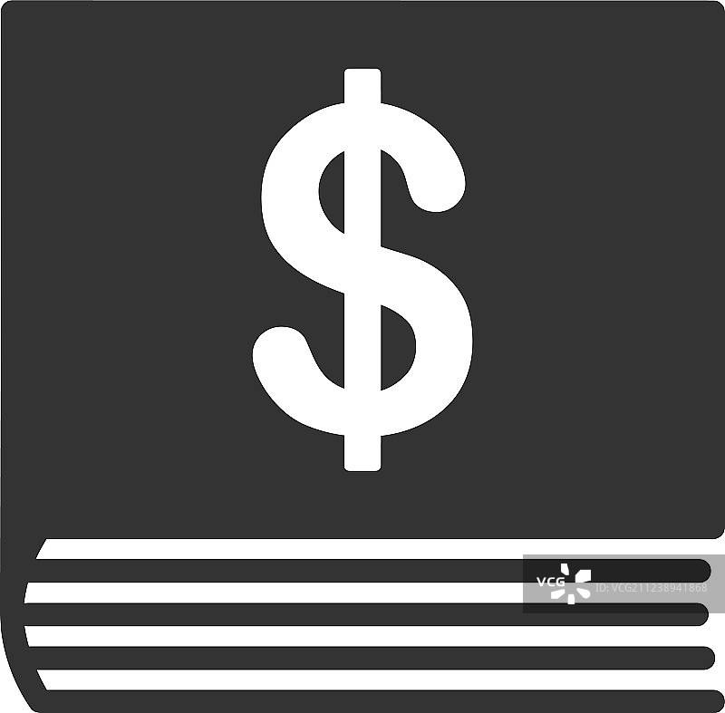 美元会计账簿扁平图标图片素材