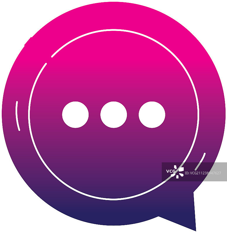聊天气泡文本消息轮廓图片素材
