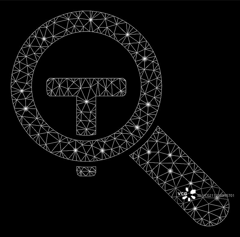 带光斑的2.5D光泽网格搜索文本图片素材