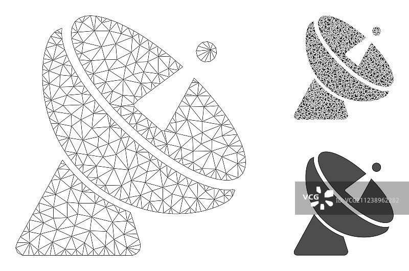 射电望远镜网状网络模型图片素材