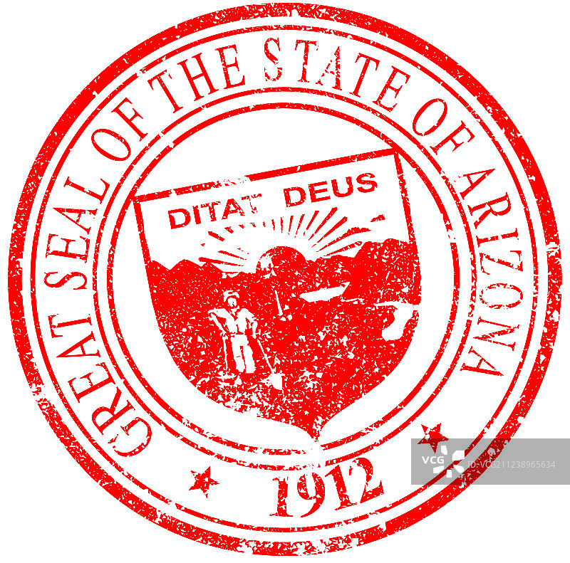 亚利桑那州印章橡胶戳图片素材