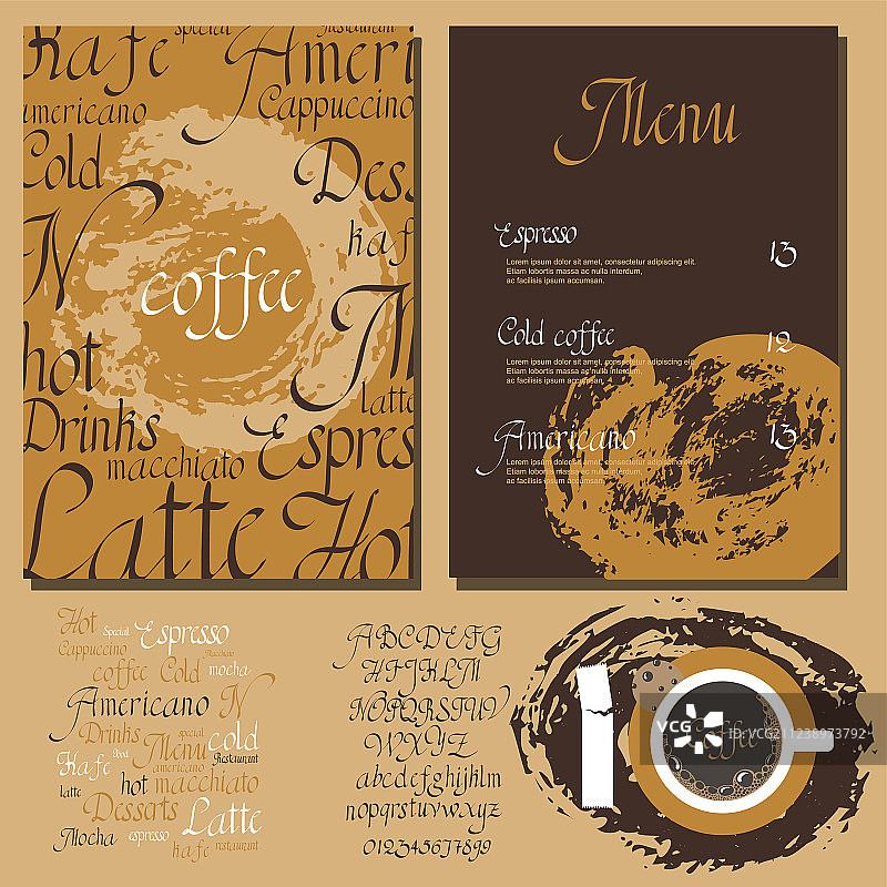 咖啡馆菜单图片素材
