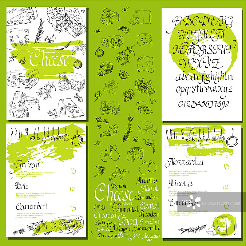 奶酪菜单图片素材