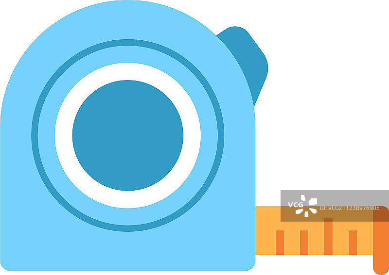 卷尺扁平图标图片素材