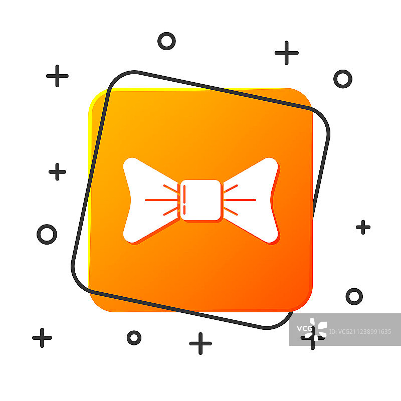 白色背景上的白色领结图标图片素材